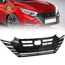 Front Bumper Grille Assembly Chrome & Black Fit For 2023 2024 2025 Nissan Versa