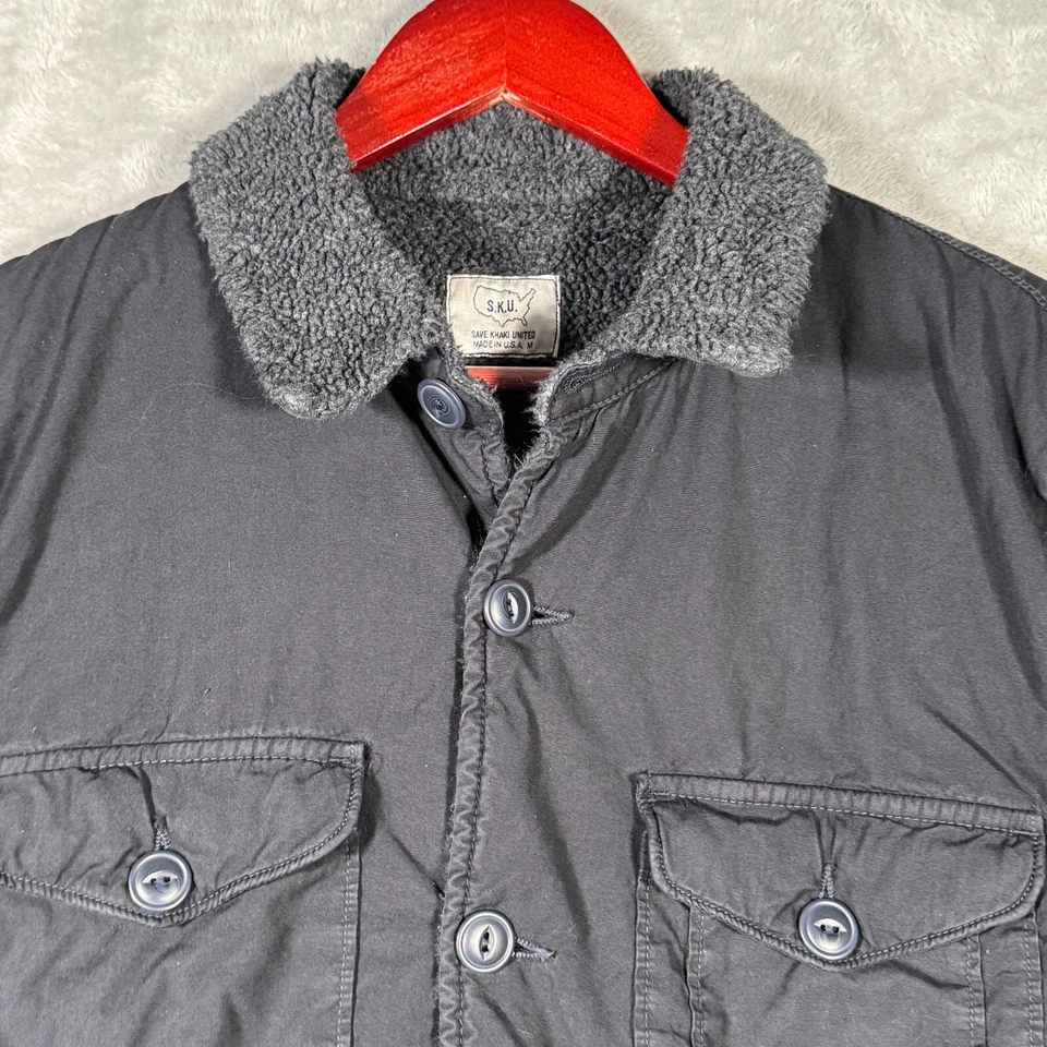 Chaqueta Save Khaki United Para Hombre M Azul Forrada Sherpa Hecha en EE. UU. S.K.U. Foto 2 de 4