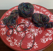 Lot Unbranded 2.7 oz Variegated Wool Blend Yarn Brown Multi Color