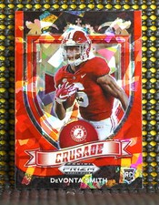 DEVONTA SMITH  -  2021 PANINI PRIZM DRAFT PICKS PRIZMS RED ICE #165 