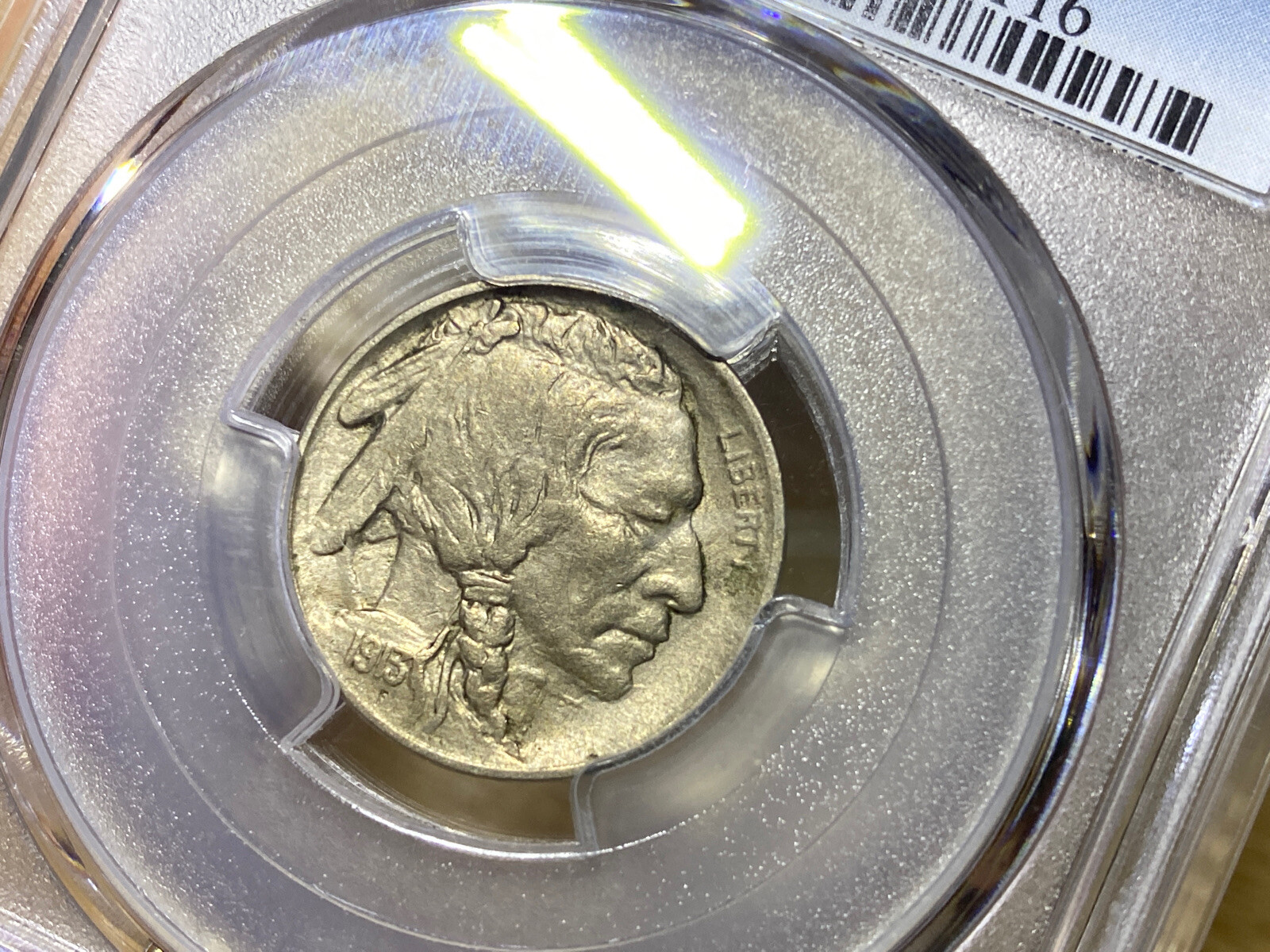 1913-P-Type-2-Buffalo-Nickel---Die-Clash