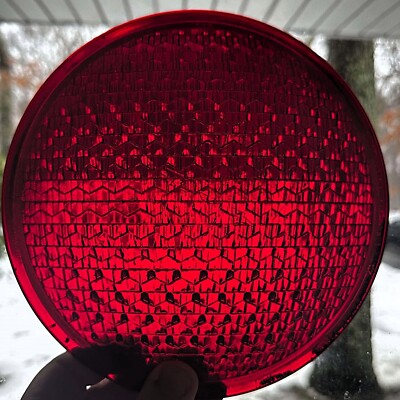 Kopp Glass No. 77 8 3/8'' Marbelite CO NYC Red Glass Lens Item U