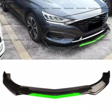 Gloss Black Green Front Bumper Lip Spoiler Splitter  For Hyundai Elantra
