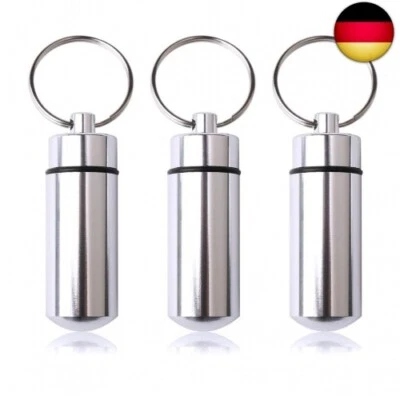 nuoshen 3 Stücke Pillendose Schlüsselanhänger, Pillenbox Schlüsselanhänger Wass