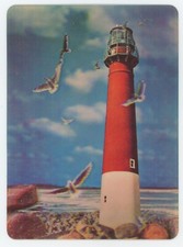 Lighthouse Lonely Sentinel 1960's Vari-Vue Lenticular 3-D Postcard