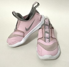 Nike Girls Flex Runner Size 6C Pink Silver Running Shoes Sneakers AT4665-609