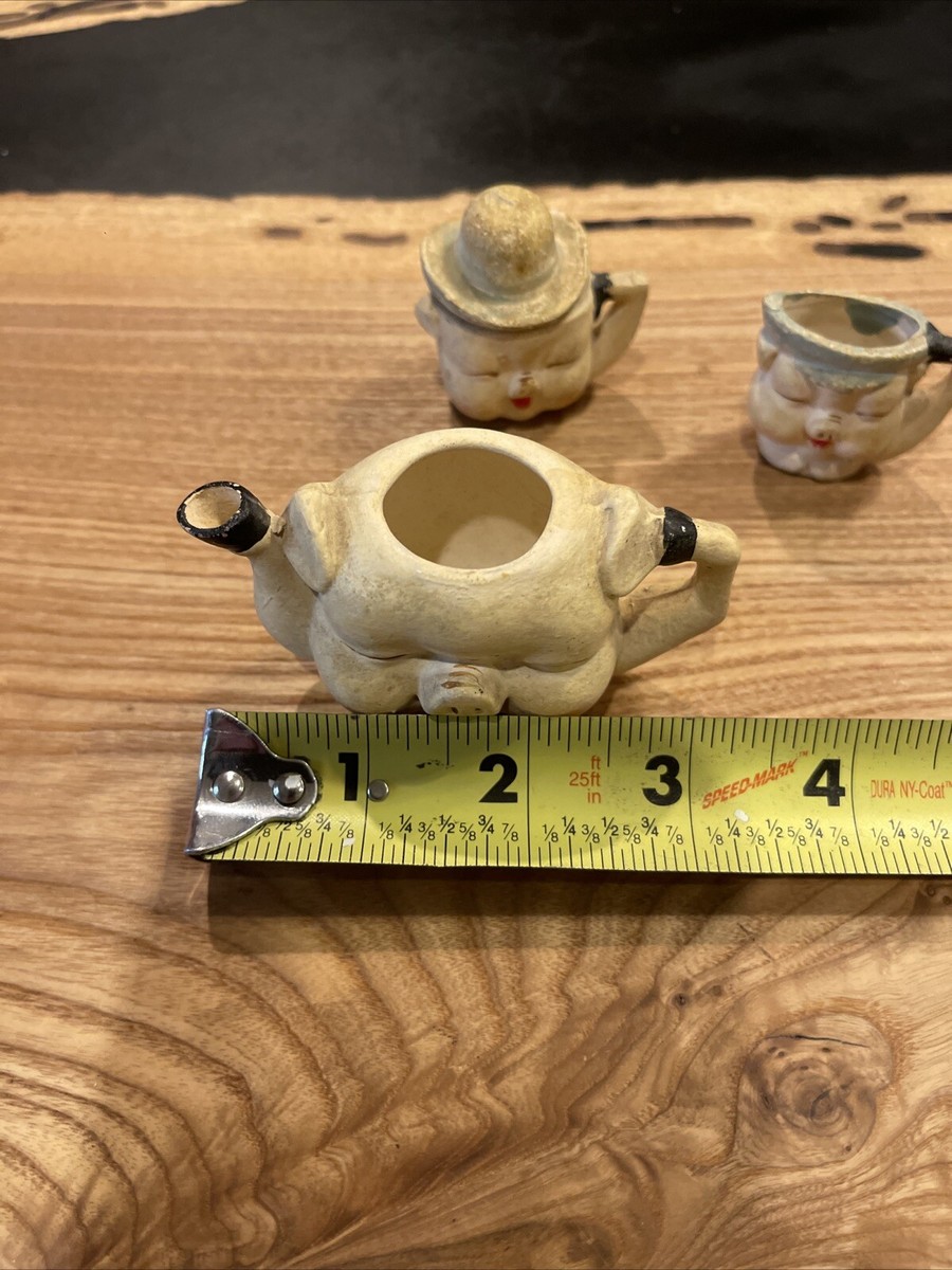 Vintage Japan Tiny Small Tea Set Pig Face Missing 2 Lids | eBay