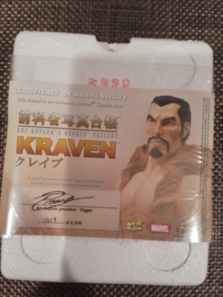 MARVEL / Art Asylum’s "KRAVEN" Limited Edition # 1419 / 6500 NEW - Image 4 of 4