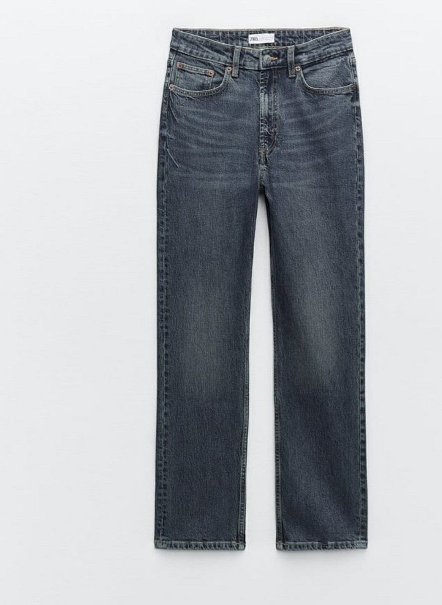 Zara High-Rise Stove Pipe TRF Jeans UK