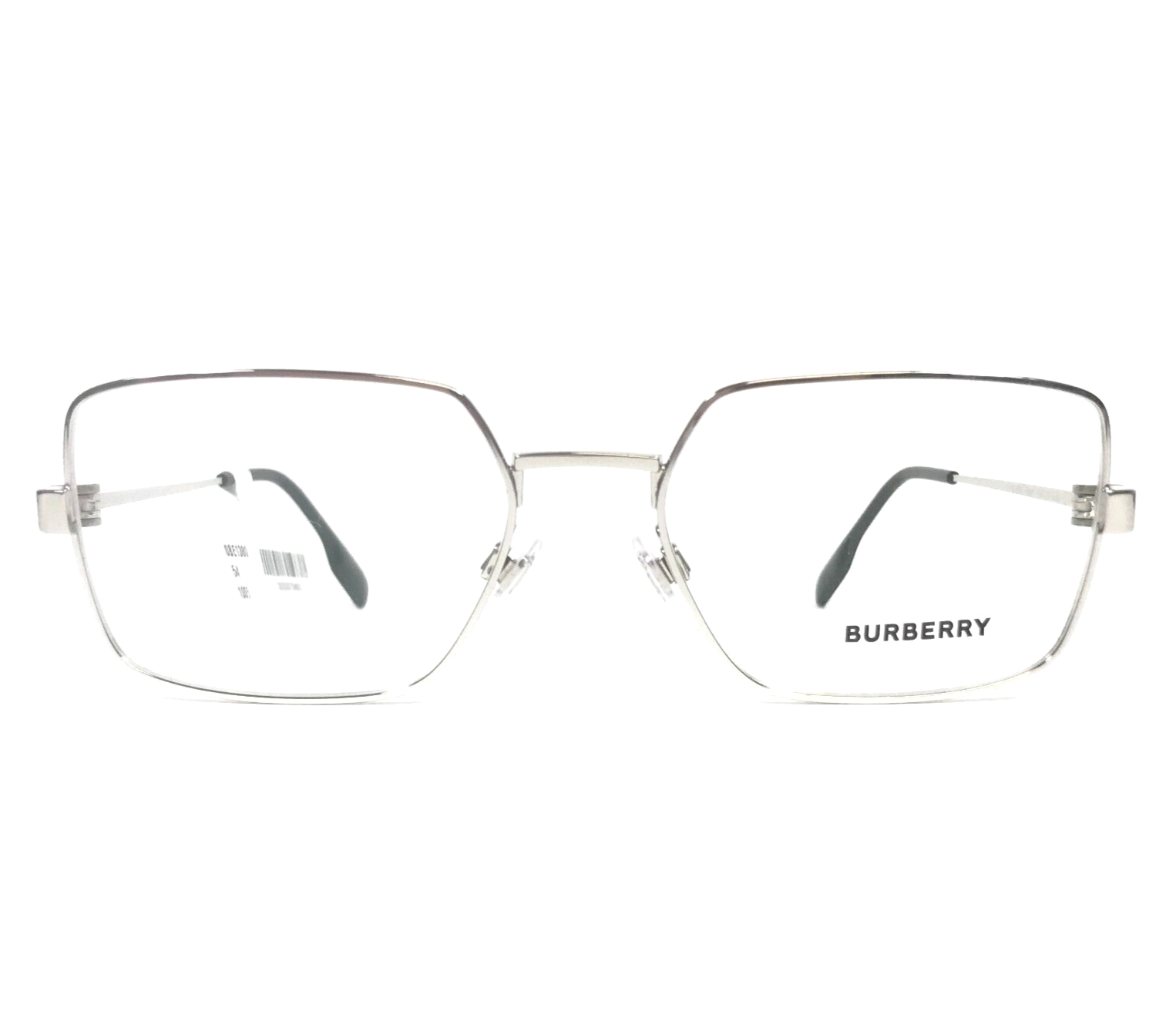 Burberry B1380 1005 Silver Rectangle Full Rim Eyeglass Frames 54-18-145-image