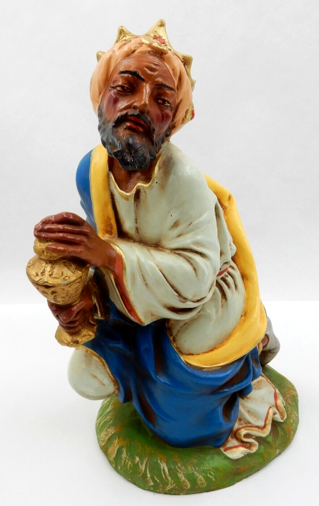 VINTAGE HAND-PAINTED FONTANINI WISEMAN FIGURINE ~ MADE IN ITALY
