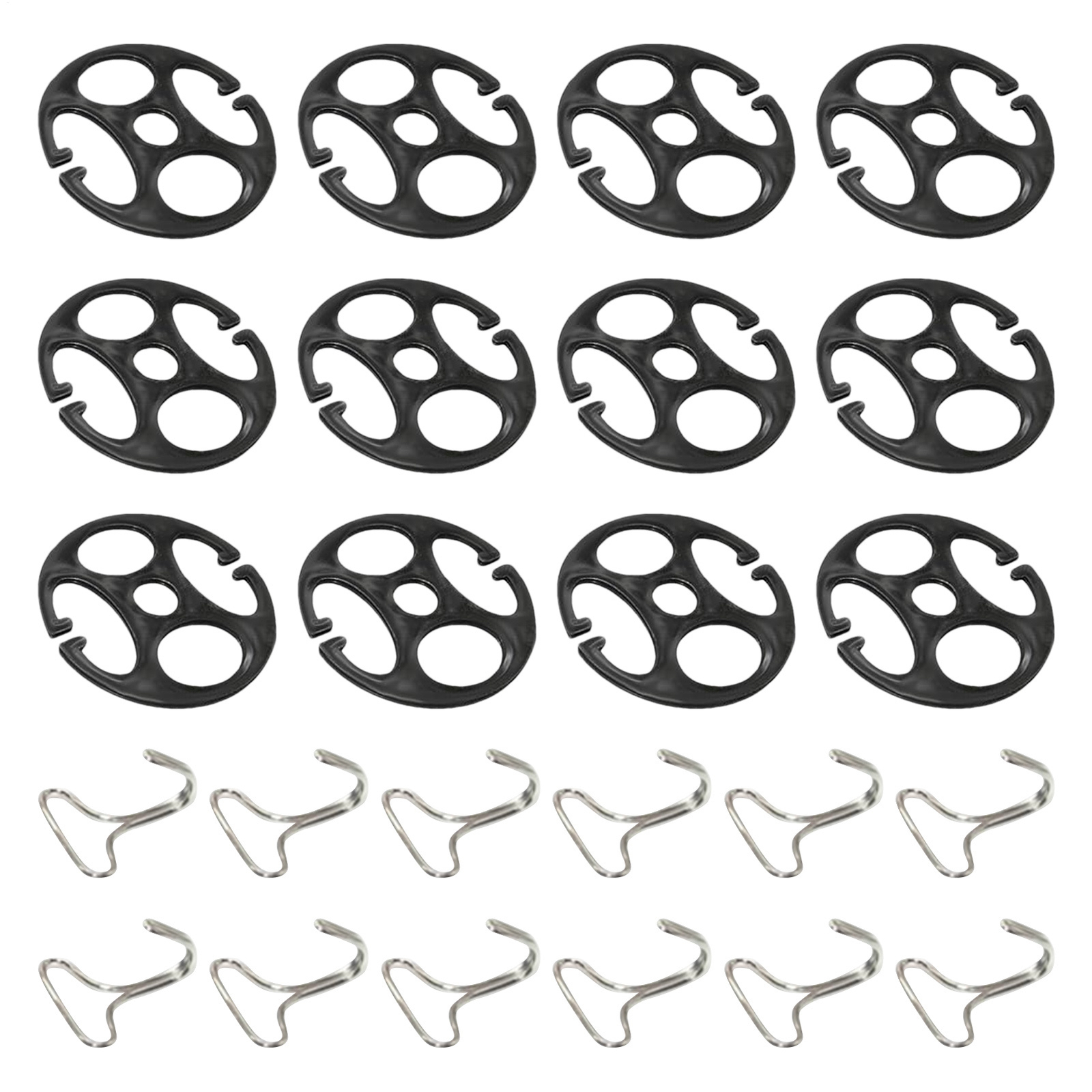 12pcs Car Seat Cover Plum Plate Metal Hook Plastic Chucks Locking Clip Fixed US thumbnail 3