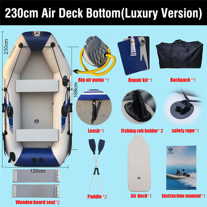 Inflatable Boats 2.3m/3m/3.6m Fishing Sport Boat Raft Dinghy Yacht ...