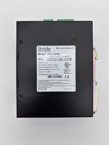 Automation Direct, Stride SE2-SW8M, 8 Port, Industrial Managed Ethernet Switch. - Picture 2 of 9