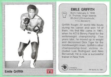 1991 AW Sports All World Boxing Emile Griffith #89👍