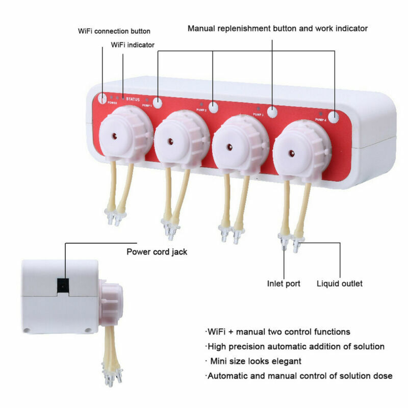 JEBAO DOSER3.4 WiFi Dosing Pump Remote Control Programmable