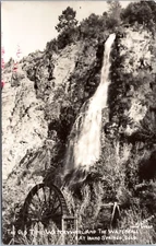 RPPC Waterwheel and Waterfall, Idaho Springs, Colorado- Sanborn Photo Postcard