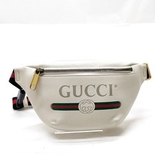Gucci marsupio in vita linea sherry pelle bianca 3294534