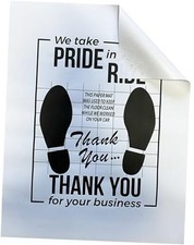 White Car Paper Floor Mats,100Pcs Vehicles Disposable Floor Pads,Temporary