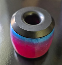Blue  Red Epoxy Desktop Pen Stand/Satin Black Trim