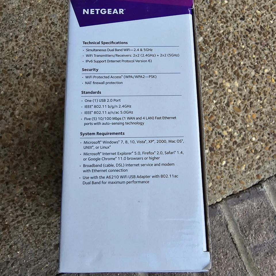 Netgear R6120 AC1200 Dual Band WiFi Router NWT Internet Modem Home Work Network - Image 4 of 4