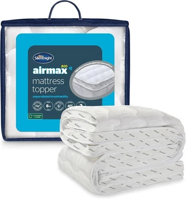 Silentnight Airmax 800 Single Mattress Topper 8cm Extra Thick 91x190cm -RRP£60