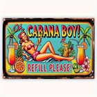 [2D Flat] 1pc Vintage Tropical Tin Metal Signs Home Décor 8x12inch Vintage Tiki