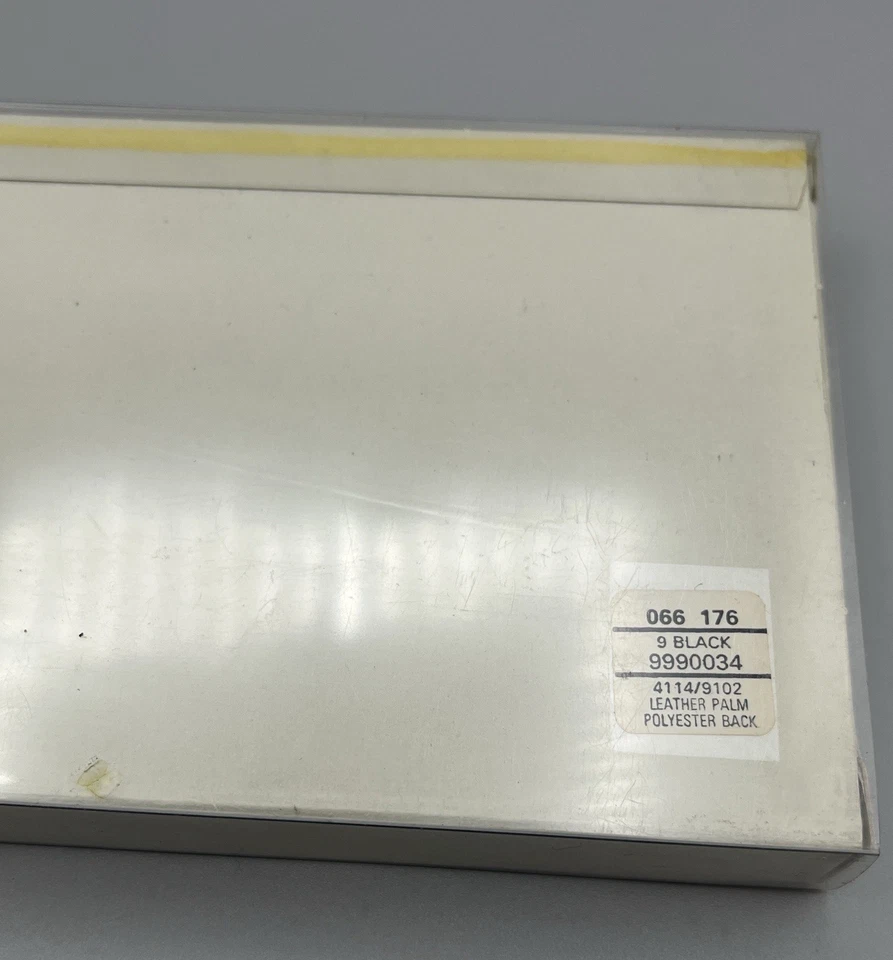 Vintage Men’s BHS Black Leather & Fabric Driving Gloves Size 9 Unused In Box - Image 4 of 4