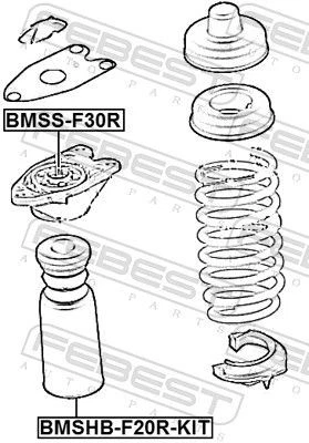 FEBEST Soporte De Eje Trasero Compatible Con BMW 1 2 3 4 X1 X2 MINI | BMSS-F30R - Imagen 4 de 4