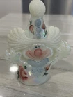Fenton Opalescent Glass Hand Painted Clown Figurine Jazz Hands Vintage Signed