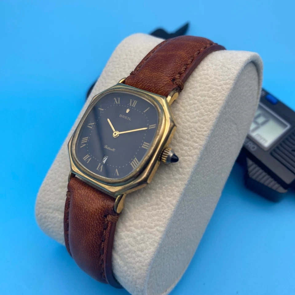 Authentic NOS Watch Men's Breil Chiffre Roman Swiss Manual Winding Vintage 1970s - Image 3 of 4