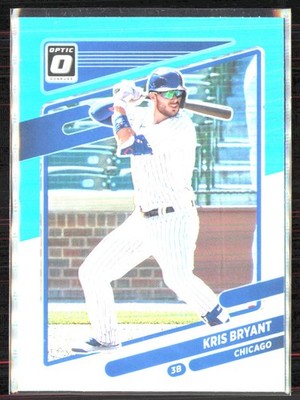 2021 Donruss Optic #166 Kris Bryant Carolina Blue & White