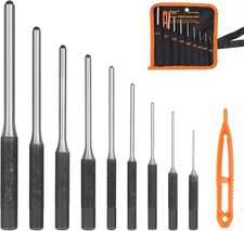 Versatile 9-Piece Set of Roll Pin Punches - I...