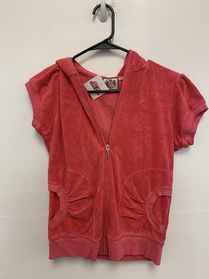 Vintage Juicy Couture Velour Sleeveless Pink Jacket Large
