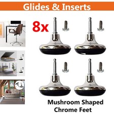 Chrome Feet Bed Legs Gliders