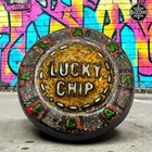 Vlady Pours 1.9 oz .999 Fine Silver 'Lucky Chip' Round 1/1 Custom Enameled + COA