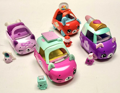 Shopkins Cutie Cars Lot Kissy Cab Ballet Coupe Laptop Limo Gumball Go-Cart
