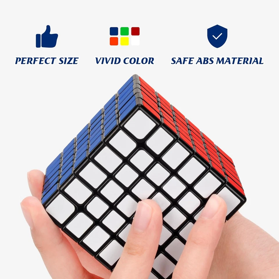 6X6 Speed Cube, Cubo Magico Professionale 6X6X6 Nero, 3D Twist Brain Puzzle Game - Immagine 3 di 4