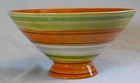 Vintage Red Wing Pottery Footed Striped Bowl 676 Mid Century Modern