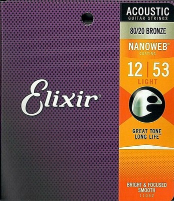 Elixir 11052   Nanoweb   Light 012-053   Satz Saiten für Westerngitarre 