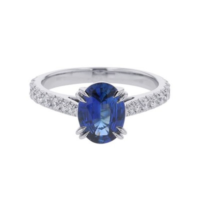 Harry Winston Ring ovale Form Saphir Größe ca. Nr. 7 Pt950 RGSPOV...
