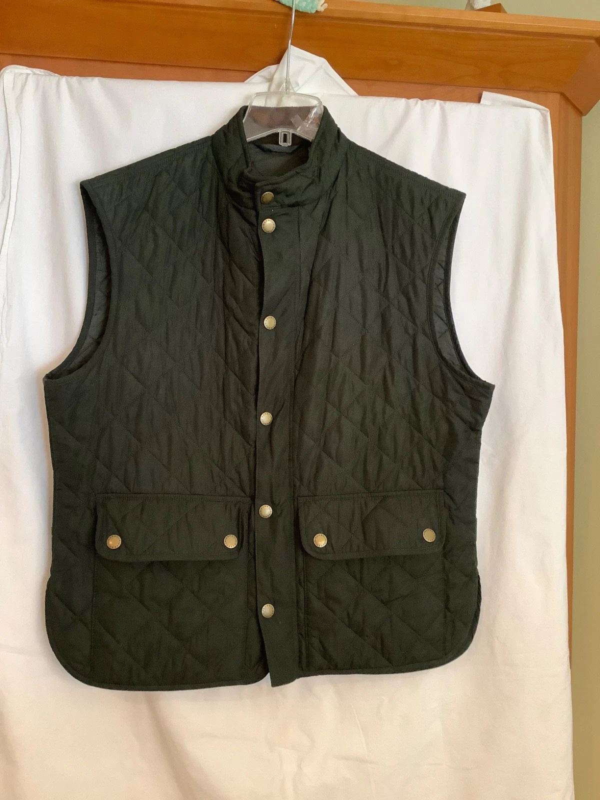 Barbour Zippered Lowerdale Gilet Vest Size XXL Green