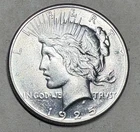 1925 Philadelphia Mint 90% Silver Peace Dollar - AU/BU - FREE INSURED SHIPPING!