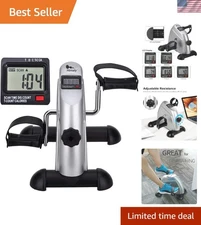 Lightweight Mini Exercise Bike with Digital LCD - Perfect for Desk Use & Fitness