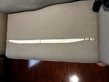 Vintage Judith Leiber White Belt With Three Oval Shaped Stones