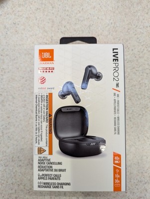 JBL Harman Live Pro 2 TWS True Wireless Noise Cancelling Earbuds Black