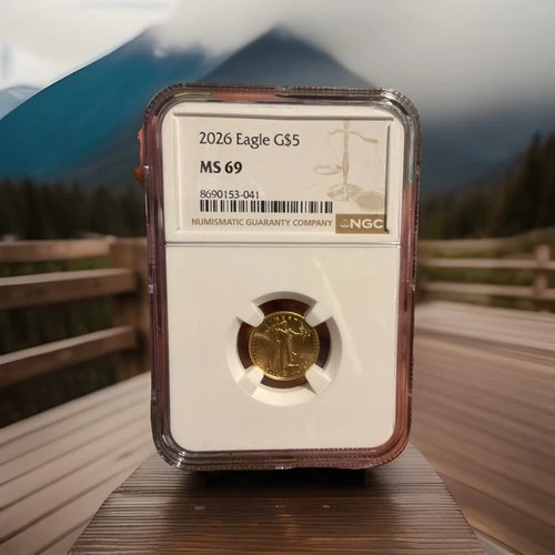 2026 Eagle G$5 NGC MS69 1/10th Oz Gold Coin