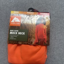 New Ozark Trail Womens Coral Zest Base Layer Long Sleeve Mock Neck Top. Size S.