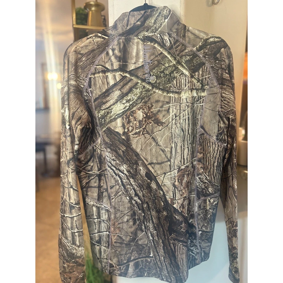 Huntworth Men's Hunting Camo 1/4 Zip Pullover Long Sleeve Sweatshirt Size M - Image 2 of 4