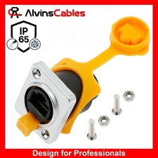 1PC RJ45 Waterproof Connector Sockets IP65 Ethernet Panel Mount RJ45 Connector-